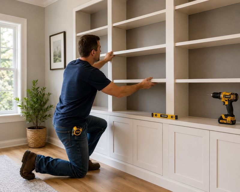 Custom Bookcase Installation in Fairfax, VA