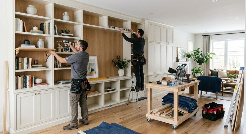 Custom Bookcase Installation in Woodbridge, VA