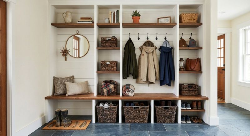 Mudroom Shelving Installation in Woodbridge, VA